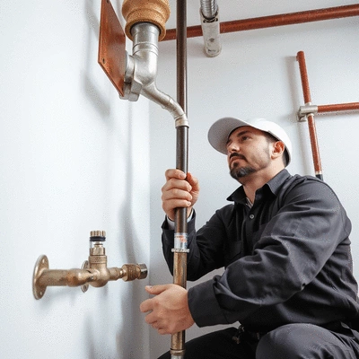 Emergency plumbing service in action